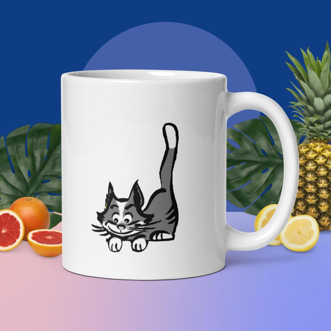 Mug avec Cawèlêr, le chat policier.